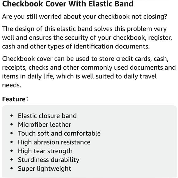 NEW still in wrapper CASMONAL Premium Leather Duplicate Checkbook cover, black - Picture 6 of 8